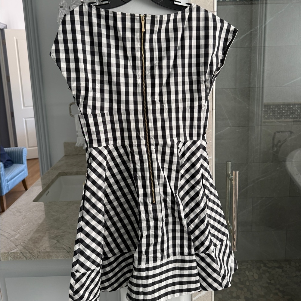Kate Spade Gingham Fiorella Mini Dress - Picture 3 of 11